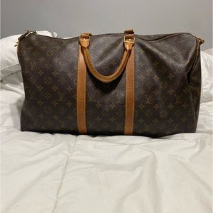 Louis Vuitton Monogram Sac Souple 50 Boston Duffle Bag